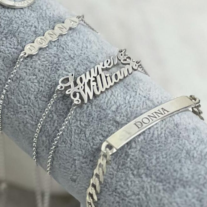Two Name Bracelet With Heart