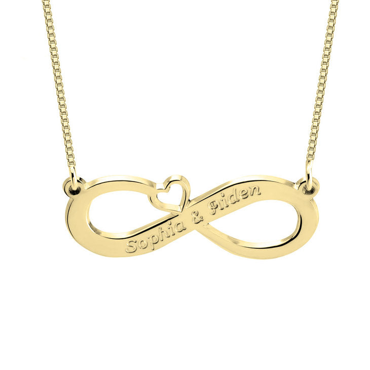 Two Name Infinity Necklace