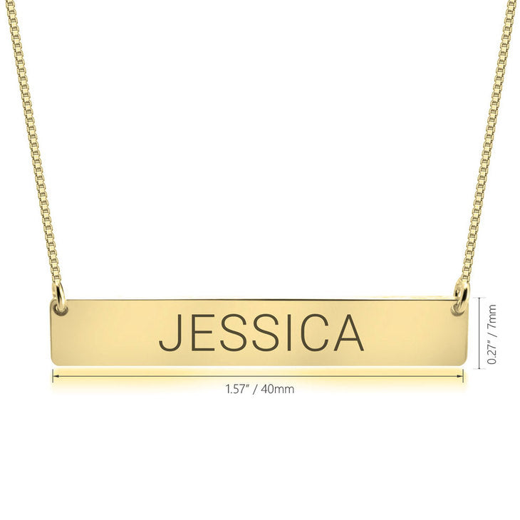 Personalized Bar Name Necklace