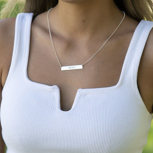 Personalized Bar Name Necklace