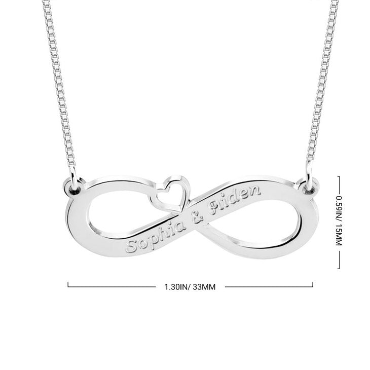 Two Name Infinity Necklace