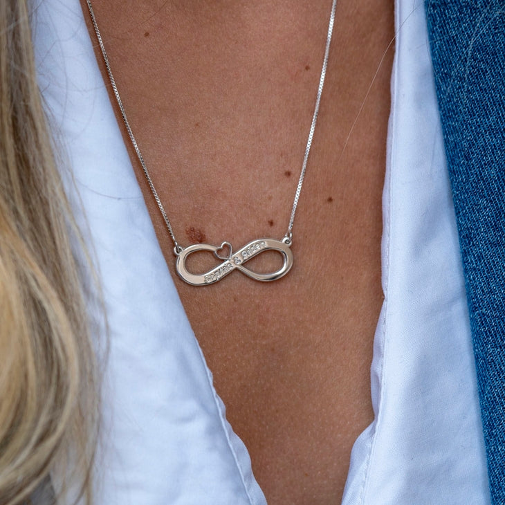 Two Name Infinity Necklace