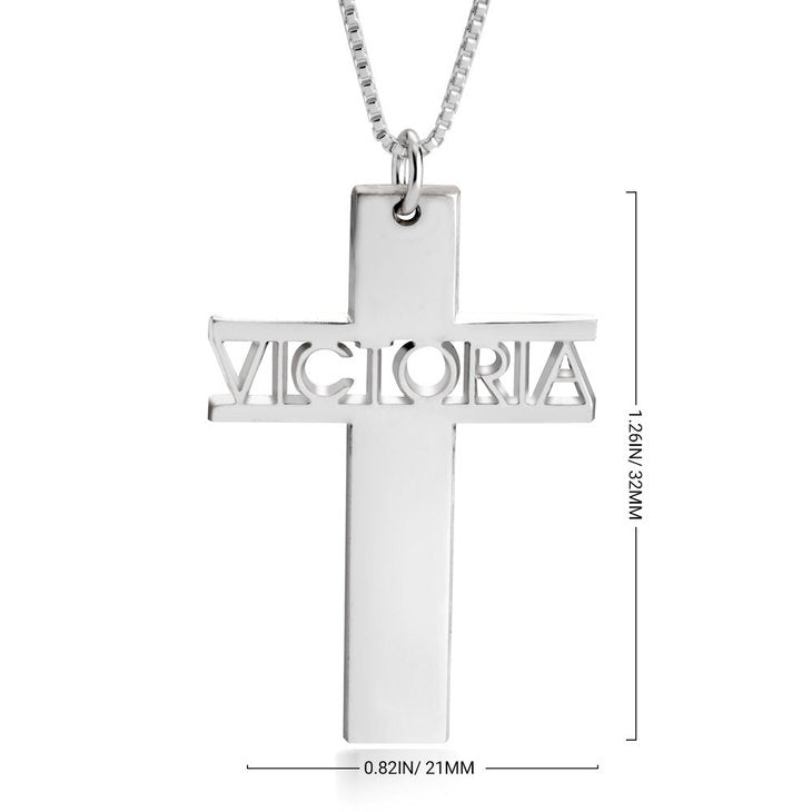 Cross Necklace Name