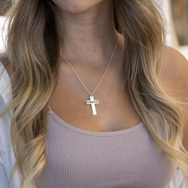 Cross Necklace Name