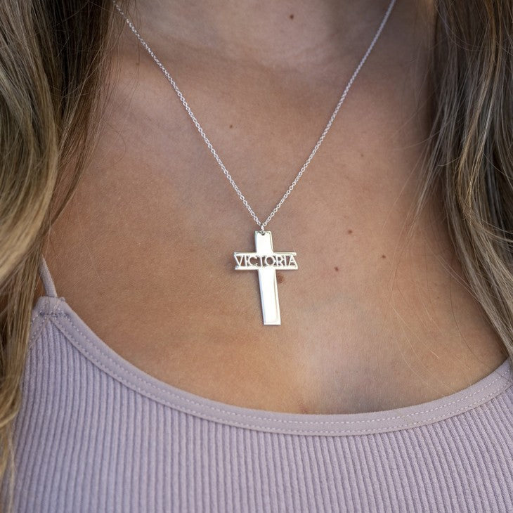 Cross Necklace Name