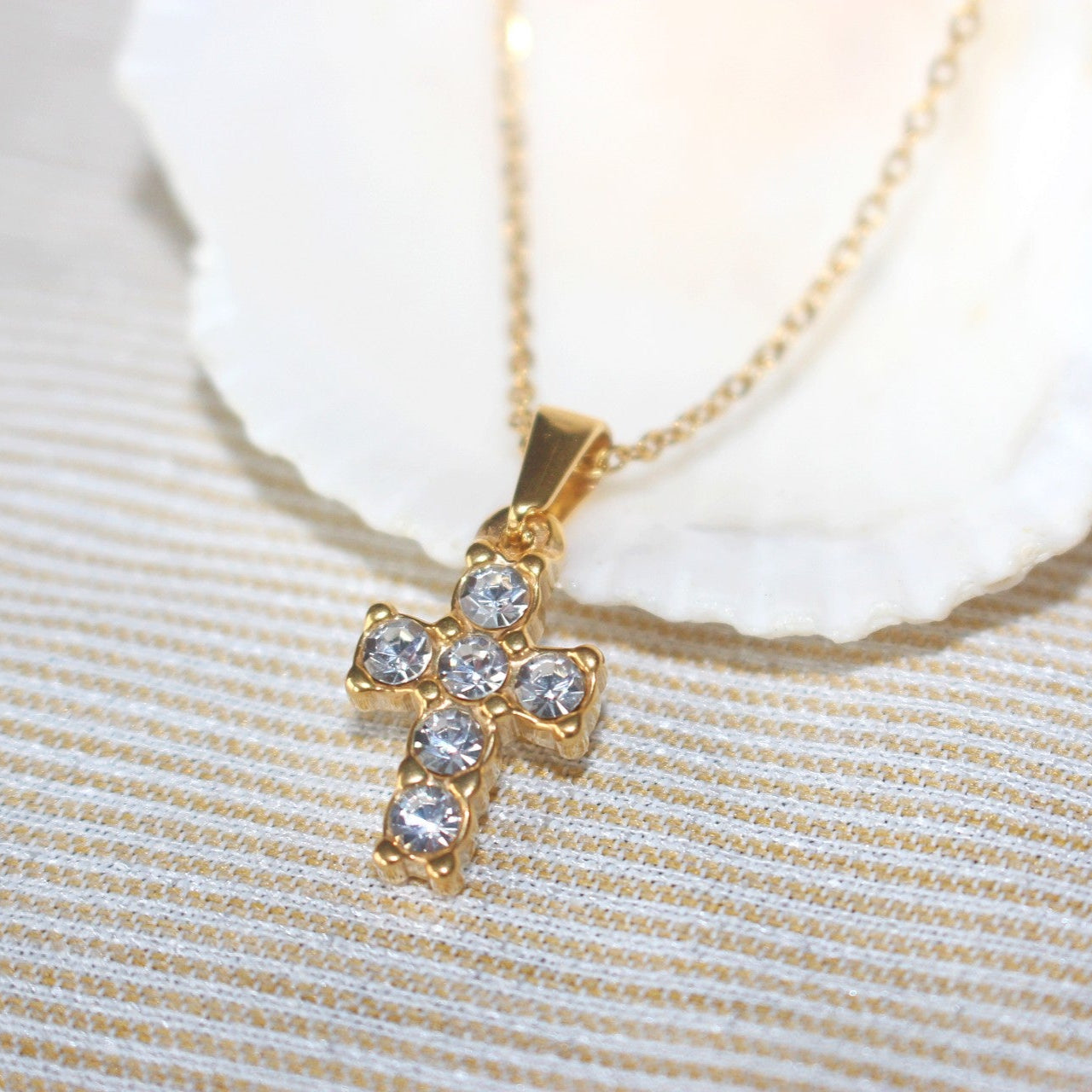 Small Diamond Cross Necklace