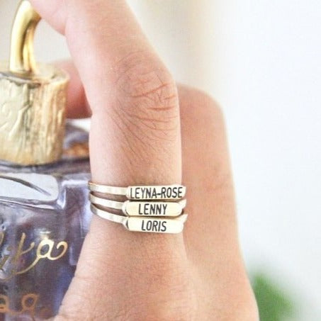 Stackable Ring with Name