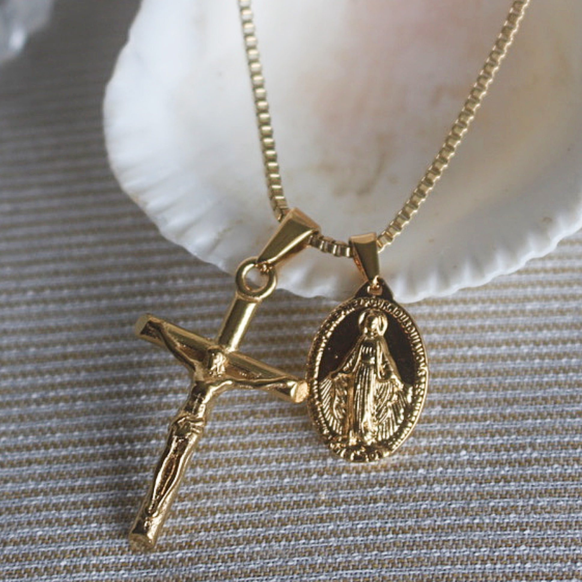 My Protection 14K Virgin Mary Necklace