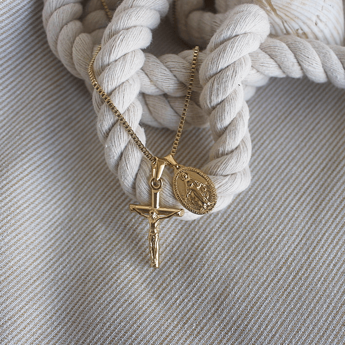 Crucifix & Miraculous Medal Necklace - La Béni